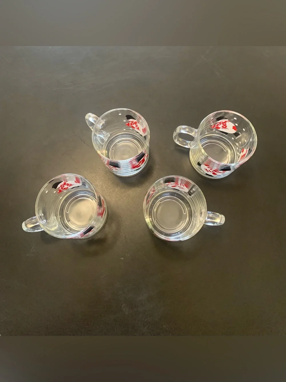 Crate&Barrel Christmas Holiday Penguins Mugs by Luminarc. Set of 4